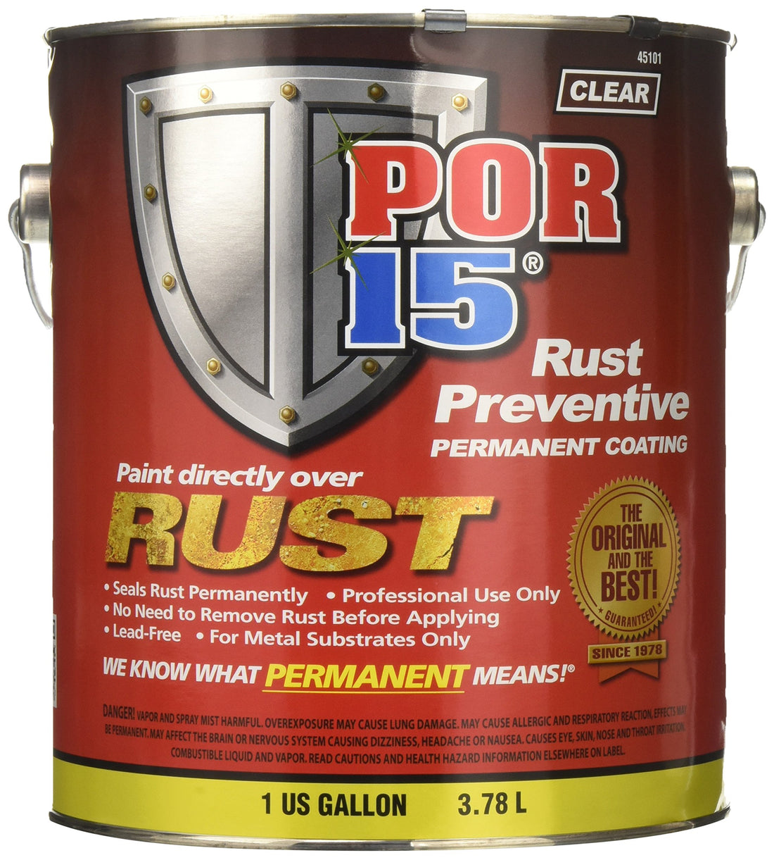 POR 15 High Performance Rust Preventive Coating 45101 (Clear - Gallon)
