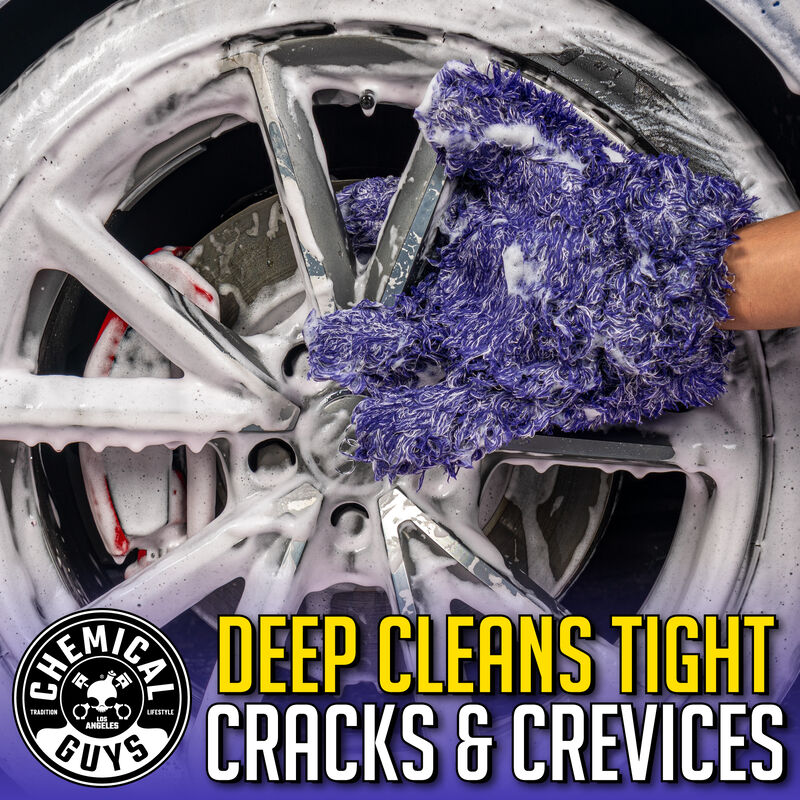 CHEMICAL GUYS FURRY FIVE FINGER STRANGER HELPFUL HANDY DETAILING MITT - Detailing Connect