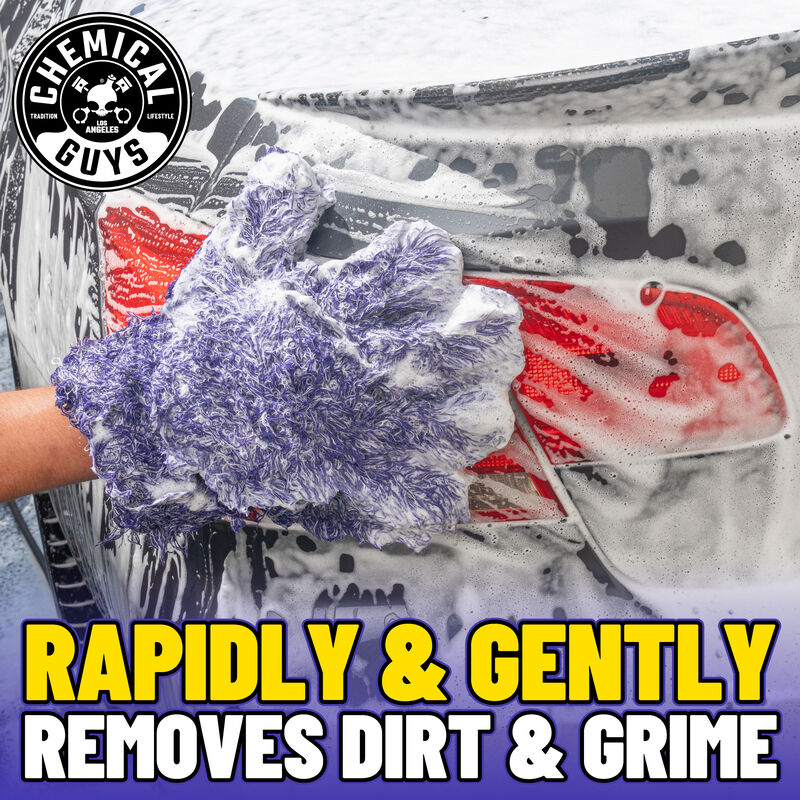 CHEMICAL GUYS FURRY FIVE FINGER STRANGER HELPFUL HANDY DETAILING MITT - Detailing Connect