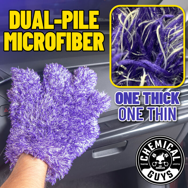 CHEMICAL GUYS FURRY FIVE FINGER STRANGER HELPFUL HANDY DETAILING MITT - Detailing Connect