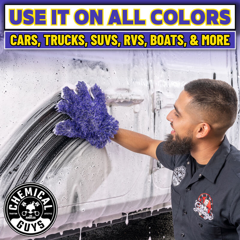 CHEMICAL GUYS FURRY FIVE FINGER STRANGER HELPFUL HANDY DETAILING MITT - Detailing Connect