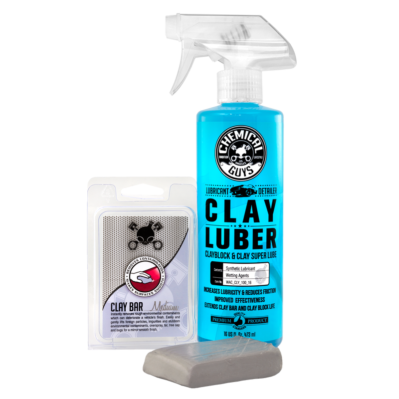 Chemical Guys Clay Bar & Luber Synthetic Lubricant Kit, Medium Duty - Detailing Connect