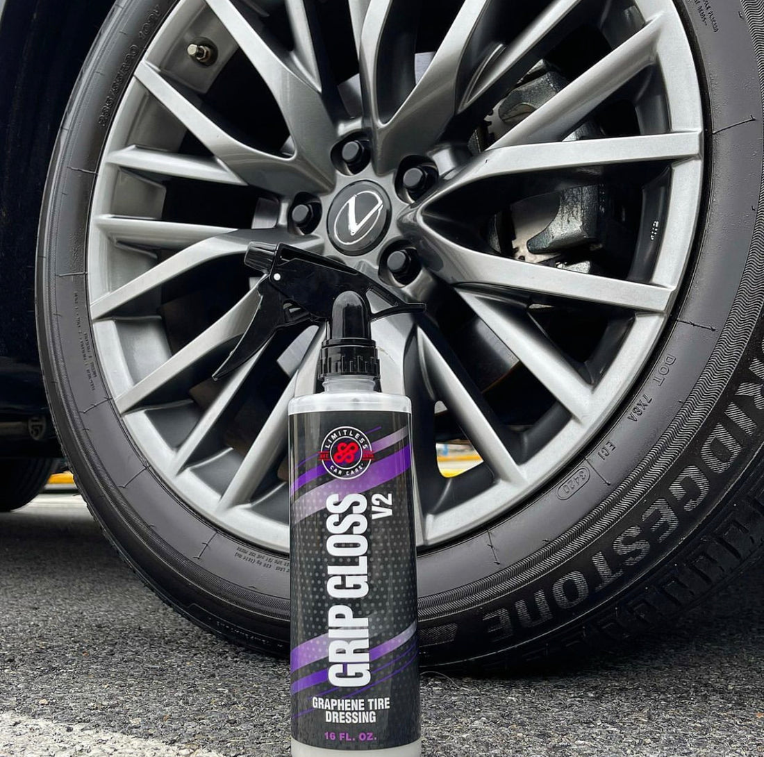 Limitless Car Care Grip Gloss V2 Graphene Tire Dressing No Sling - Detailing Connect