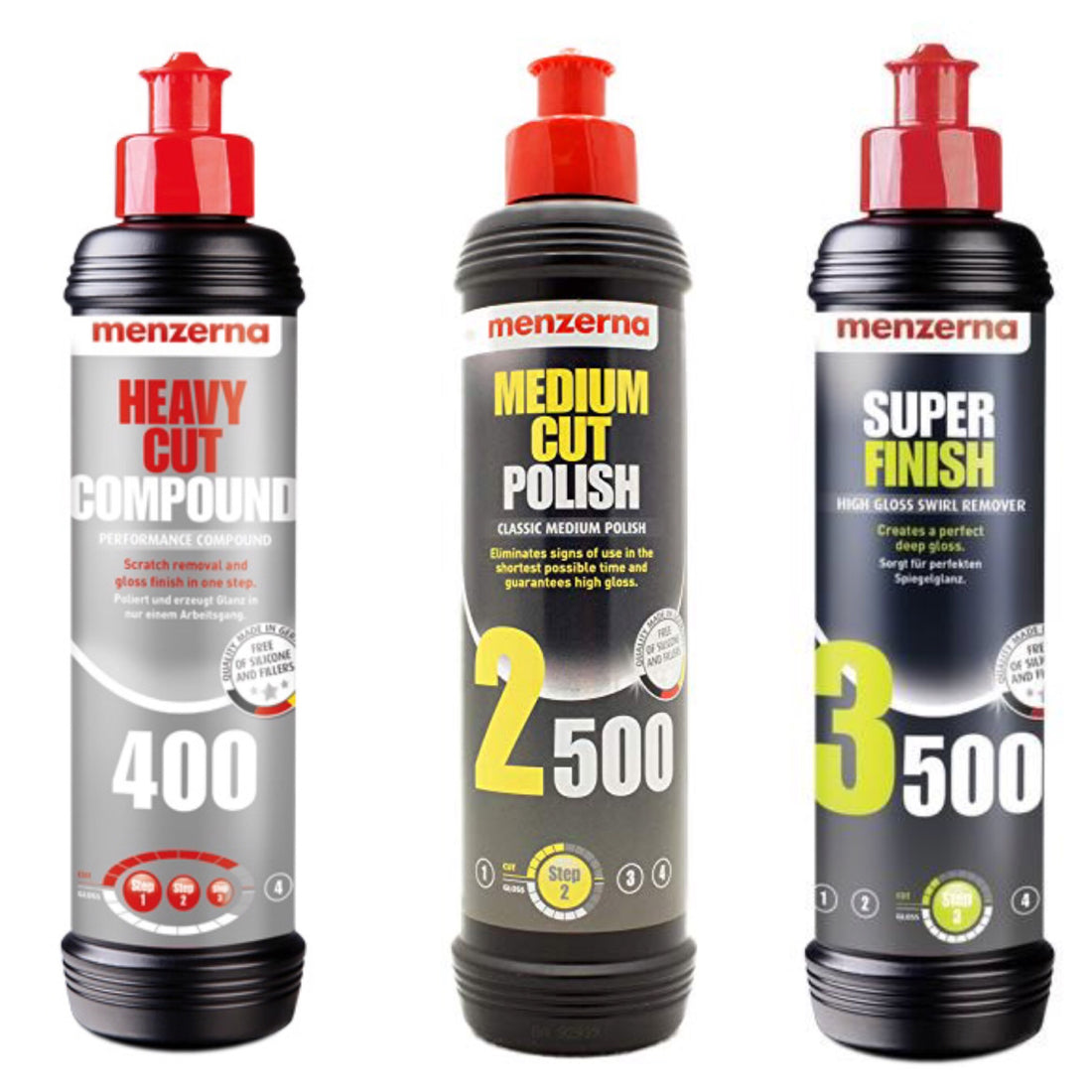 Menzerna 400, 2500, 3500 Pack - Detailing Connect