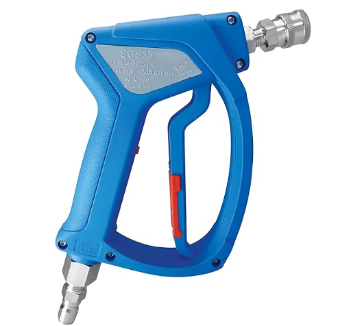 MTM Hydro Acqualine SGS35 Pressure Washer Gun with Stainless Steel Quick Connect Fittings and Live Swivel, High Pressure 5000 PSI Commercial Grade - Detailing Connect