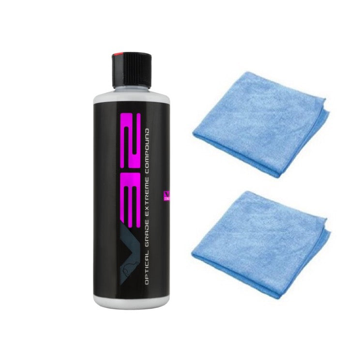 Chemical Guys V32 Optical Grade Extreme Compound 16oz + 2 Microfiber Towels