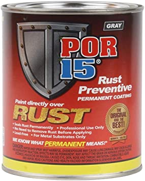 POR-15 45208 Rust Preventive Coating Gray - 1 pint - Detailing Connect