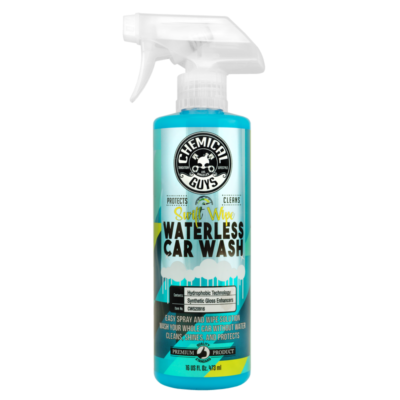 Chemical Guys Swift Wipe Waterless Car Wash 16oz + 2 Microfiber