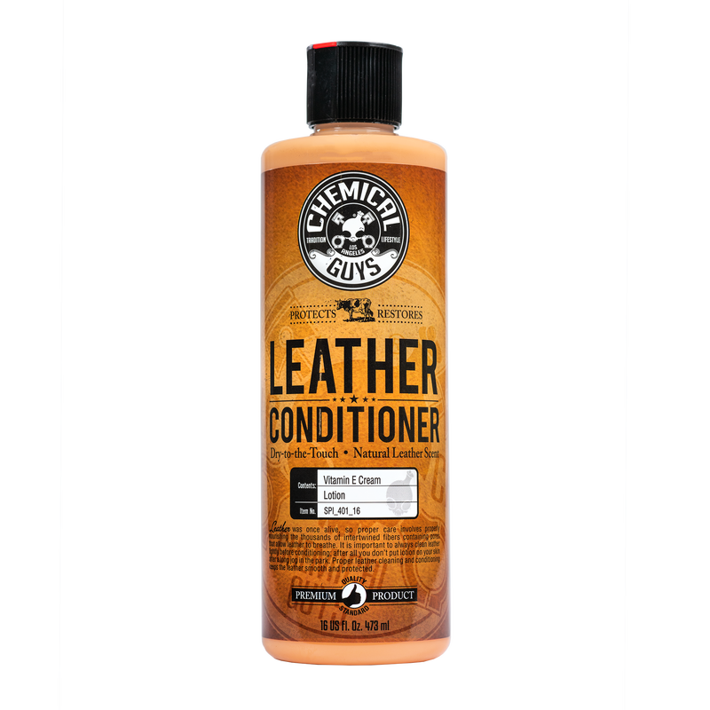 Chemical Guys Leather Conditioner 16oz + 2 Microfiber Towels