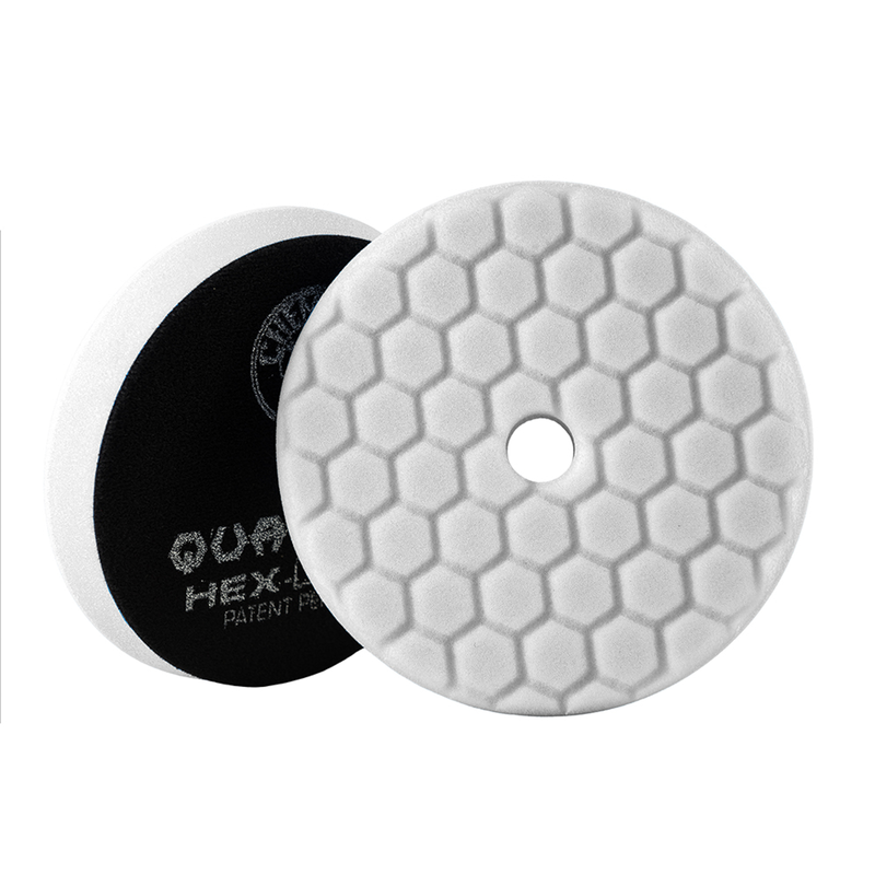 White Hex-Logic Quantum Light-Medium Polishing Pad 6.5'' - Detailing Connect