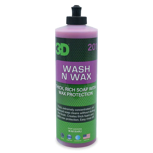 3D Wash & Wax Car Soap 16oz - Detailing Connect