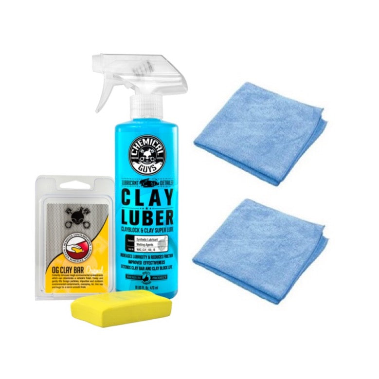 Chemical Guys OG Clay Bar & Luber Synthetic Lubricant Kit, Light/Medium Duty