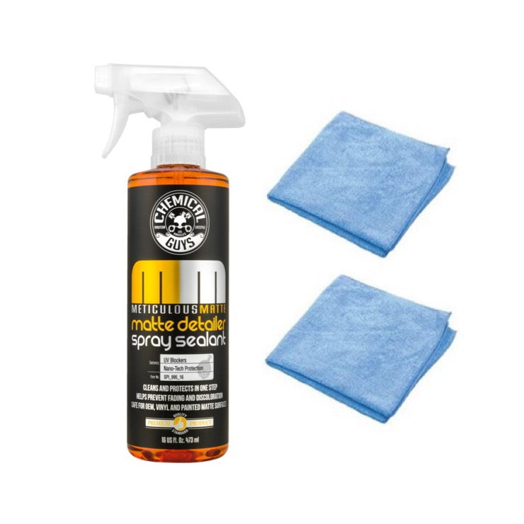 Chemical Guys Meticulous Matte Detailer & Spray Sealant 16oz + 2 Micro –  Detailing Connect