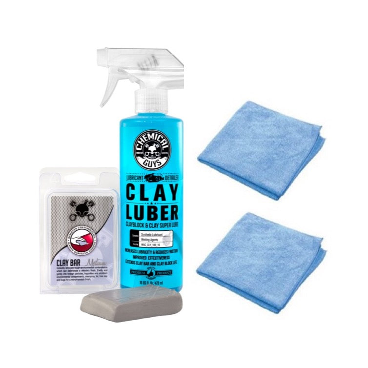 Chemical Guys Clay Bar & Luber Synthetic Lubricant Kit, Medium Duty –  Detailing Connect