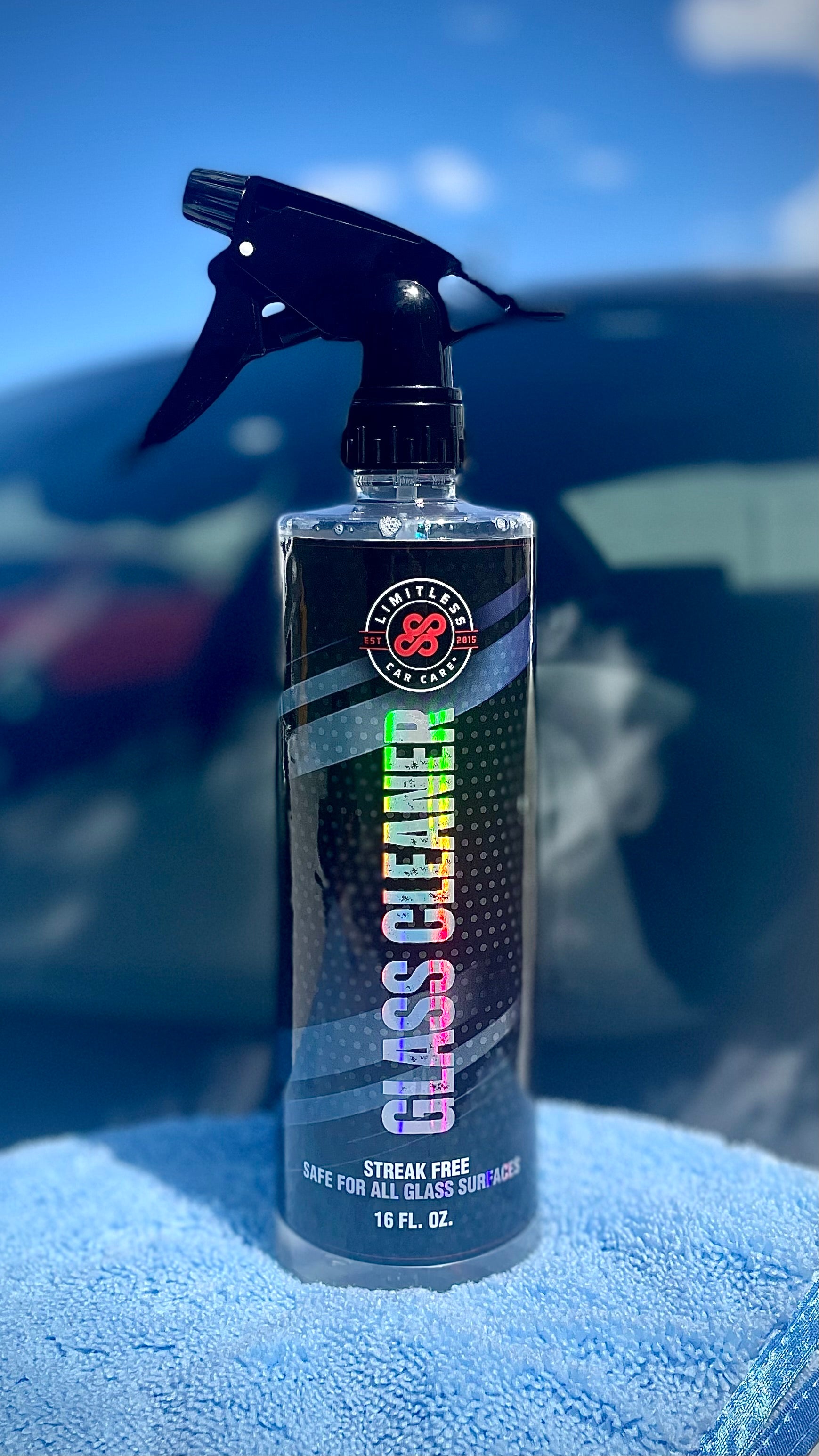 Limitless Car Care Glass Cleaner For All Glass Surfaces 16oz