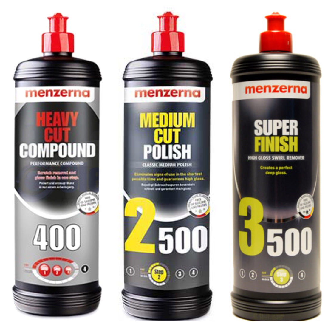 Menzerna 400, 2500, 3500 Pack - Detailing Connect