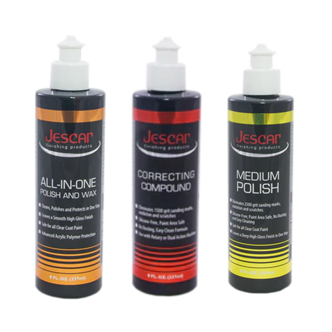 Jescar All in One Polish and Wax, Correcting Compound, Medium Polish 8oz - Detailing Connect