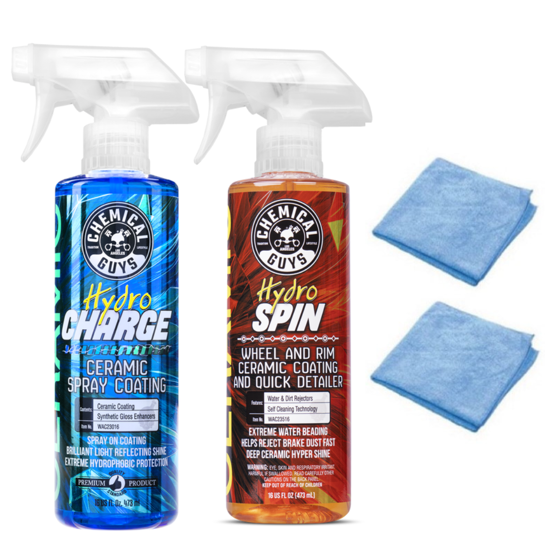 Chemical Guys HydroCharge, HydroSpin 16oz Ceramic Bundle + 2 Microfiber Towels - Detailing Connect